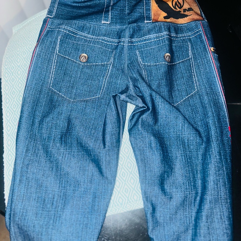 INKnBURN denim mid calf capri leggings size 2